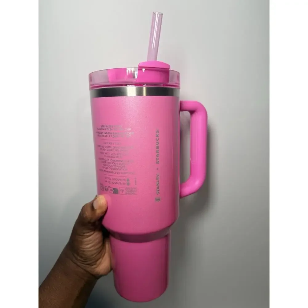 Stanley X Starbucks 2024 Exclusive EU Release WINTER PINK 40oz Tumbler BNWT - Picture 3 of 6